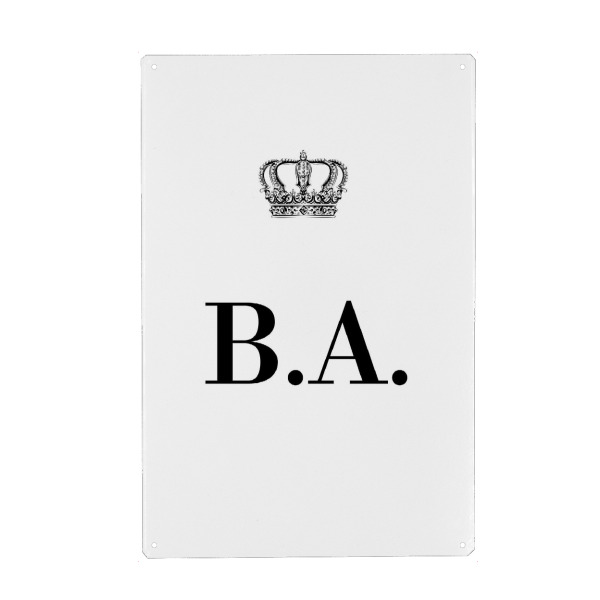 Holzbild "King BA" artboxONE - Schwarzweiß,Buchstaben