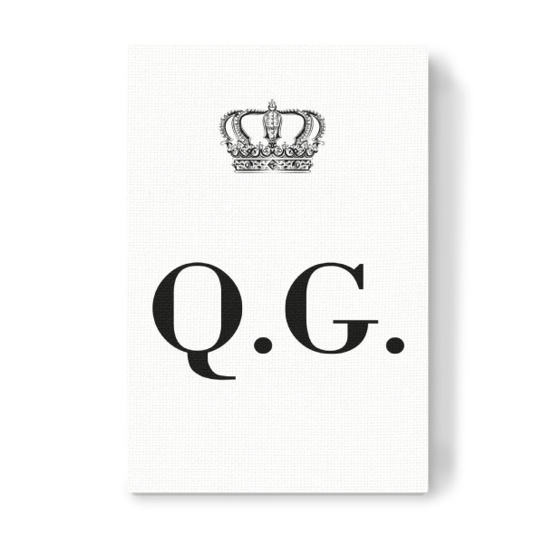 Leinwandbild "King QG" artboxONE - Schwarzweiß,Buchstaben