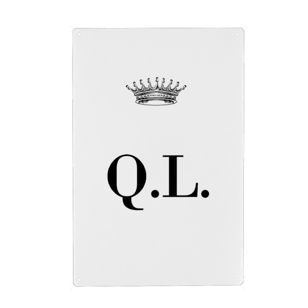 Holzbild "Queen QL" artboxONE - Schwarzweiß,Buchstaben