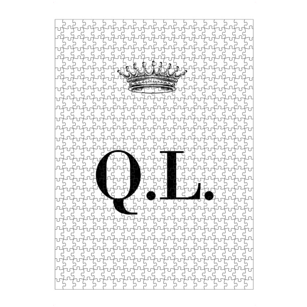 artboxONE Puzzle "Queen QL" artboxONE - Schwarzweiß,Buchstaben