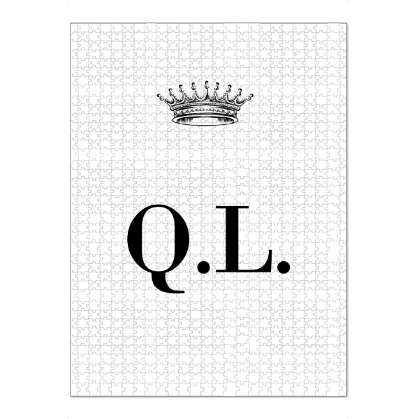 Puzzle Ravensburger "Queen QL" artboxONE - Schwarzweiß,Buchstaben