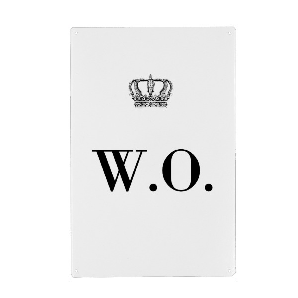 Holzbild "King WO" artboxONE - Schwarzweiß,Buchstaben