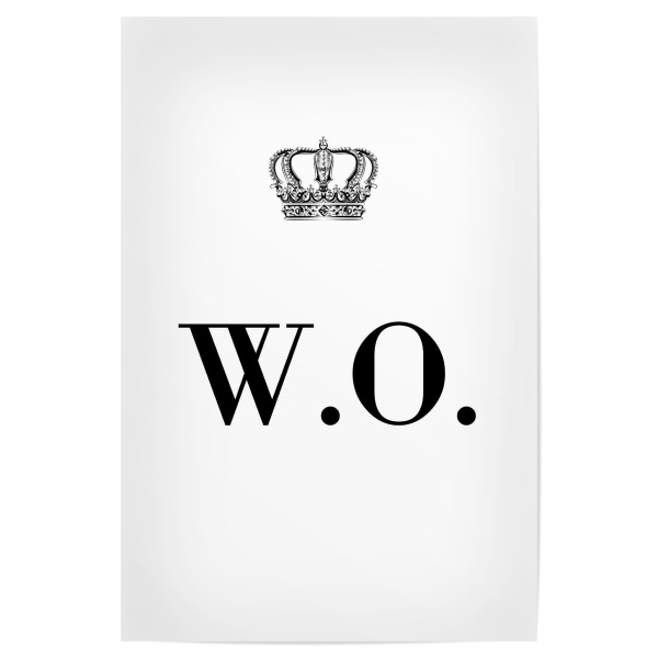 Poster "King WO" artboxONE - Schwarzweiß,Buchstaben