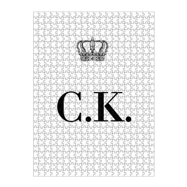 artboxONE Puzzle "King CK" artboxONE - Schwarzweiß,Buchstaben