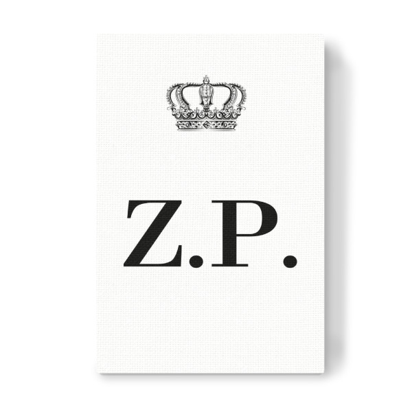 Leinwandbild "King ZP" artboxONE - Schwarzweiß,Buchstaben