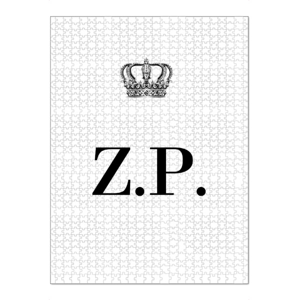 Puzzle Ravensburger "King ZP" artboxONE - Schwarzweiß,Buchstaben
