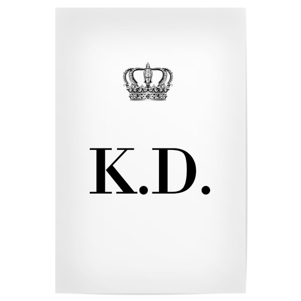 Poster "King KD" artboxONE - Schwarzweiß,Buchstaben