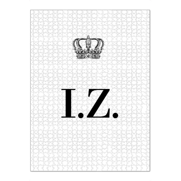 Puzzle Ravensburger "King IZ" artboxONE - Schwarzweiß,Buchstaben