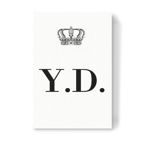 Leinwandbild "King YD" artboxONE - Schwarzweiß,Buchstaben