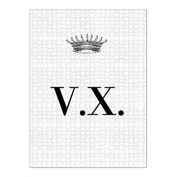 Puzzle Ravensburger "Queen VX" artboxONE - Schwarzweiß,Buchstaben