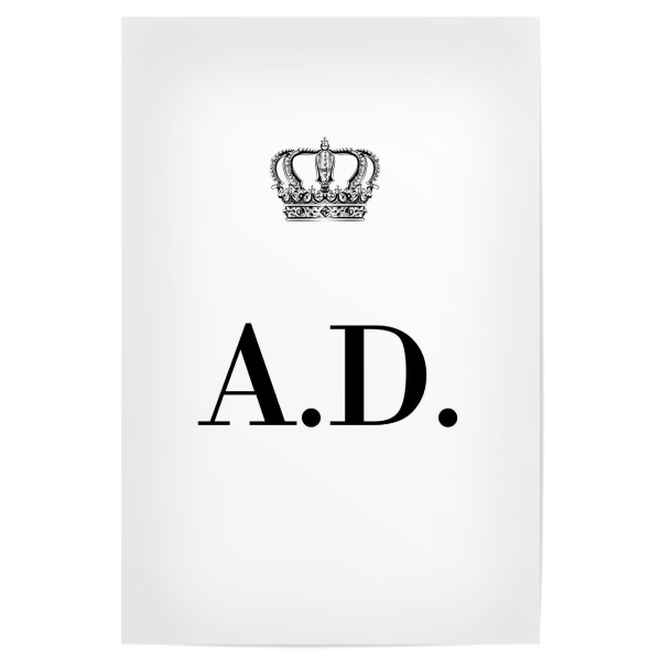 Poster "King AD" artboxONE - Schwarzweiß,Buchstaben