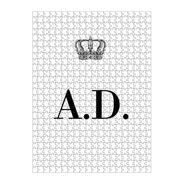 artboxONE Puzzle "King AD" artboxONE - Schwarzweiß,Buchstaben