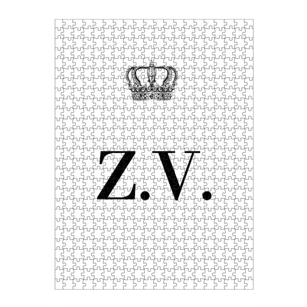 artboxONE Puzzle "King ZV" artboxONE - Schwarzweiß,Buchstaben