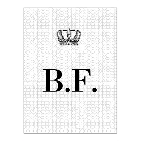 Puzzle Ravensburger "King BF" artboxONE - Schwarzweiß,Buchstaben