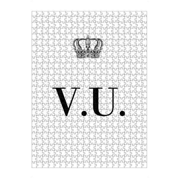 Puzzle Ravensburger "King VU" artboxONE - Schwarzweiß,Buchstaben