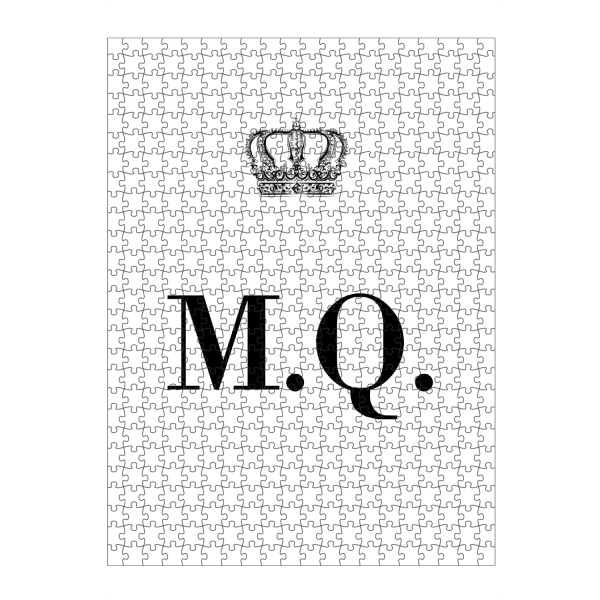 artboxONE Puzzle "King MQ" artboxONE - Schwarzweiß,Buchstaben