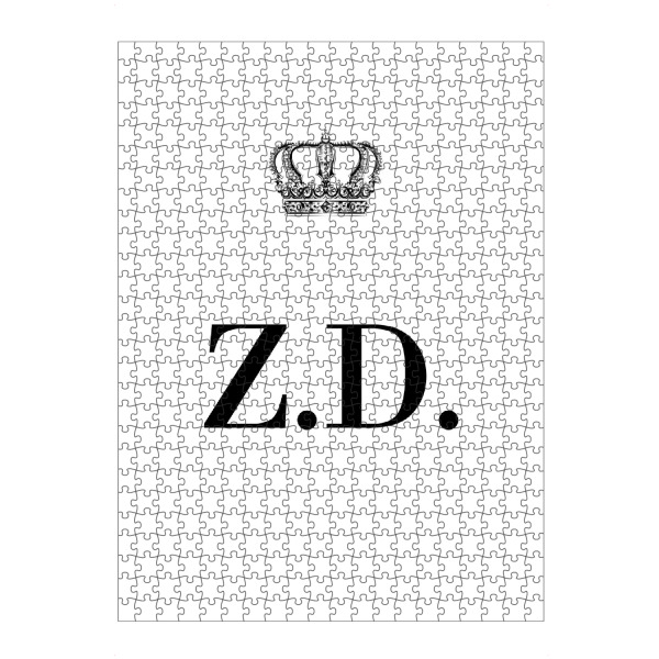 Puzzle Ravensburger "King ZD" artboxONE - Schwarzweiß,Buchstaben