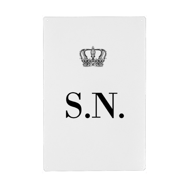 Holzbild "King SN" artboxONE - Schwarzweiß,Buchstaben