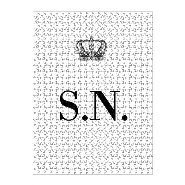 artboxONE Puzzle "King SN" artboxONE - Schwarzweiß,Buchstaben