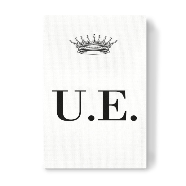 Leinwandbild "Queen UE" artboxONE - Schwarzweiß,Buchstaben