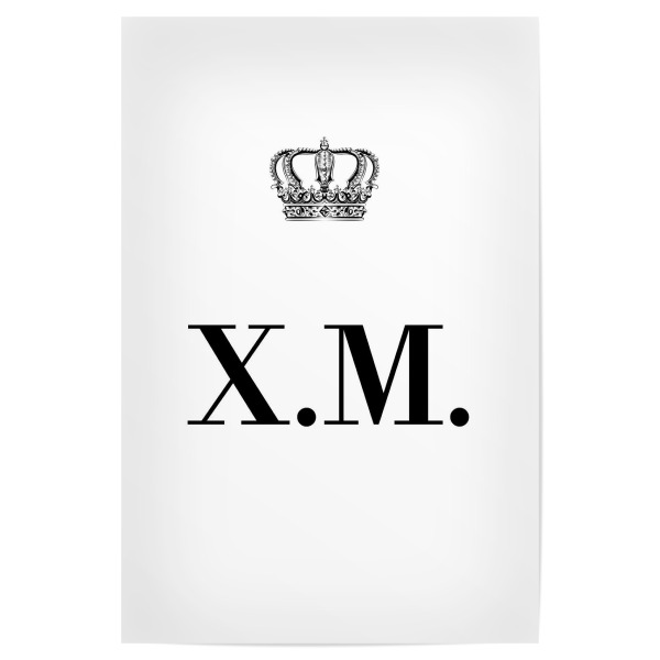 Poster "King XM" artboxONE - Schwarzweiß,Buchstaben
