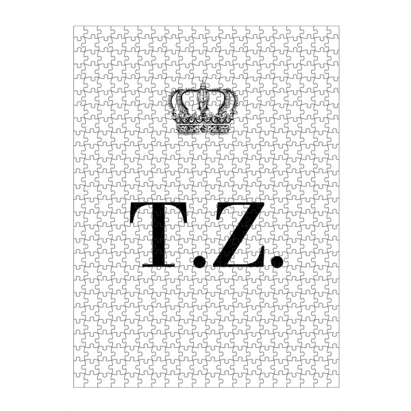 Puzzle Ravensburger "King TZ" artboxONE - Schwarzweiß,Buchstaben