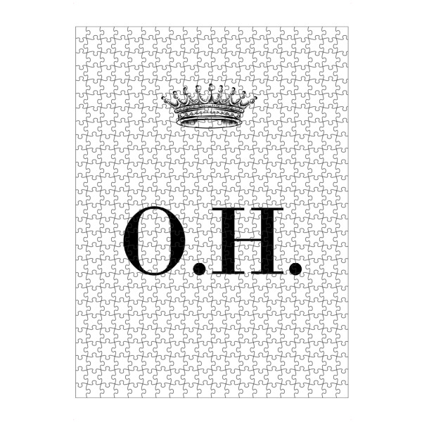 Puzzle Ravensburger "Queen OH" artboxONE - Schwarzweiß,Buchstaben