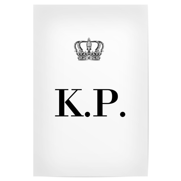 Poster "King KP" artboxONE - Schwarzweiß,Buchstaben