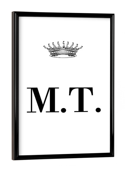 Poster mit schwarzem Rahmen "Queen MT" artboxONE - Schwarzweiß,Buchstaben