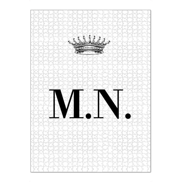 Puzzle Ravensburger "Queen MN" artboxONE - Schwarzweiß,Buchstaben