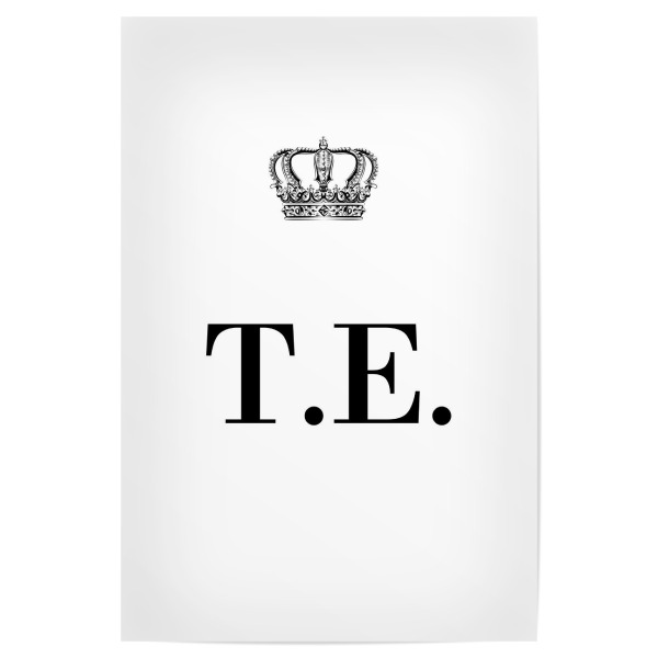 Poster "King TE" artboxONE - Schwarzweiß,Buchstaben