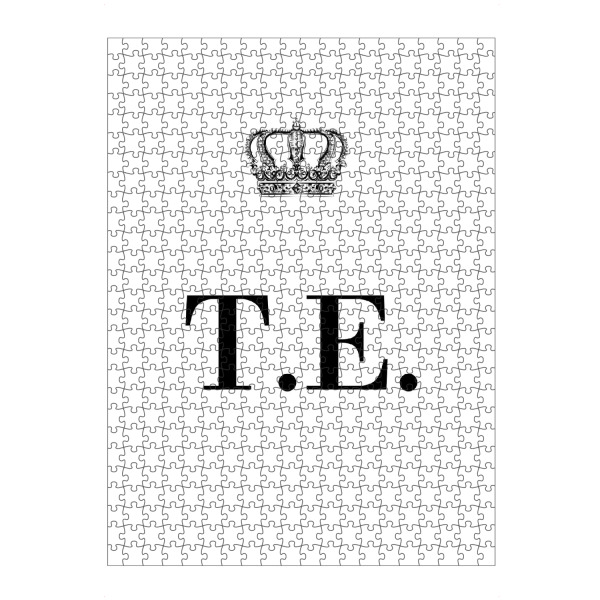 Puzzle Ravensburger "King TE" artboxONE - Schwarzweiß,Buchstaben