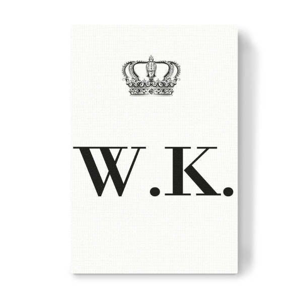 Leinwandbild "King WK" artboxONE - Schwarzweiß,Buchstaben