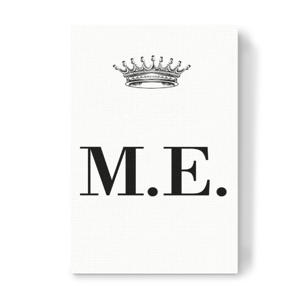 Leinwandbild "Queen ME" artboxONE - Schwarzweiß,Buchstaben