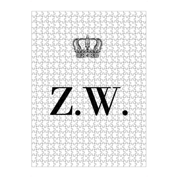 Puzzle Ravensburger "King ZW" artboxONE - Schwarzweiß,Buchstaben