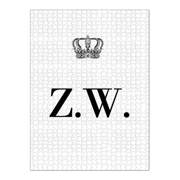 Puzzle Ravensburger "King ZW" artboxONE - Schwarzweiß,Buchstaben