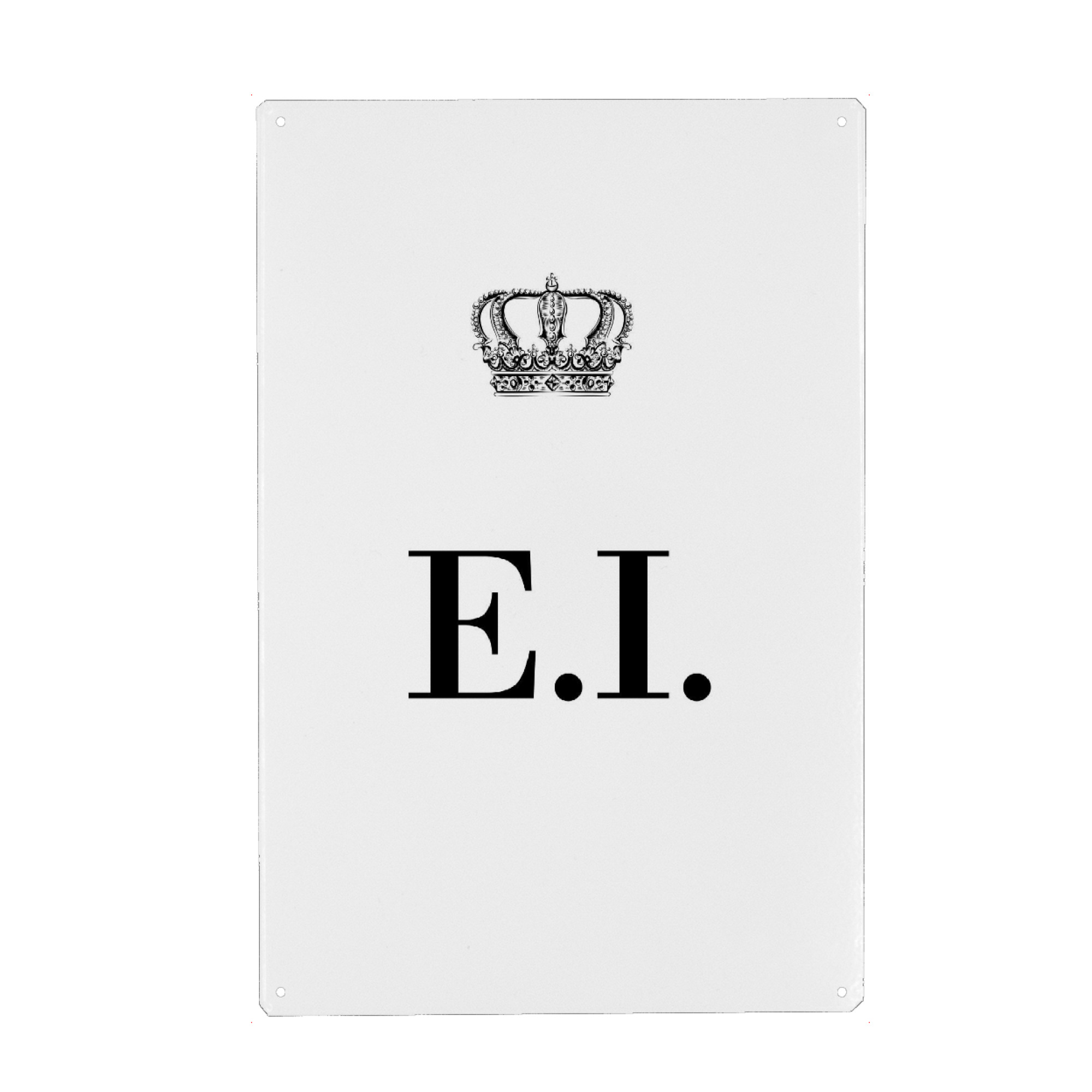 Metall Poster "King EI" artboxONE - Schwarzweiß,Buchstaben