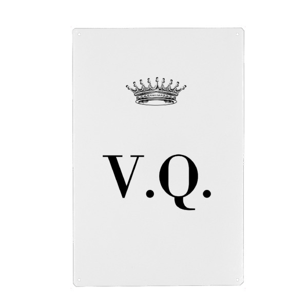 Holzbild "Queen VQ" artboxONE - Schwarzweiß,Buchstaben