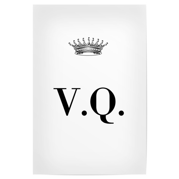 Poster 30x20 cm "Queen VQ" artboxONE - Schwarzweiß,Buchstaben