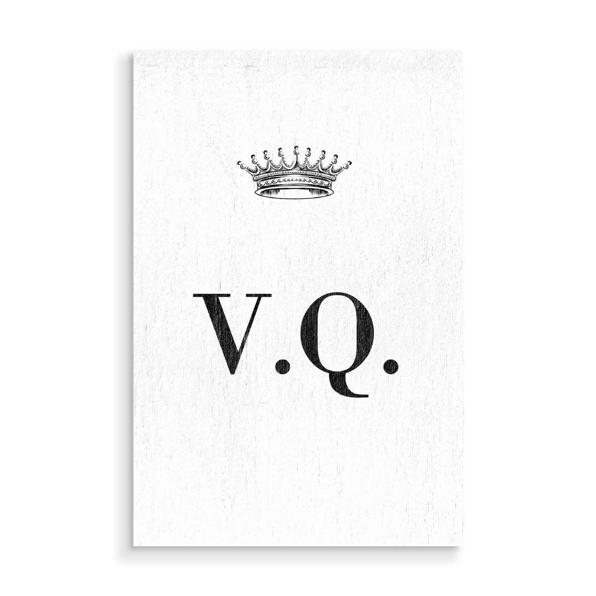 Holzbild "Queen VQ" artboxONE - Schwarzweiß,Buchstaben