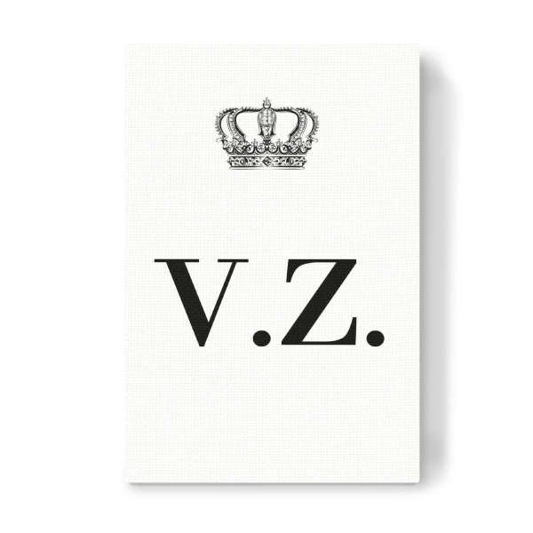 Leinwandbild "King VZ" artboxONE - Schwarzweiß,Buchstaben