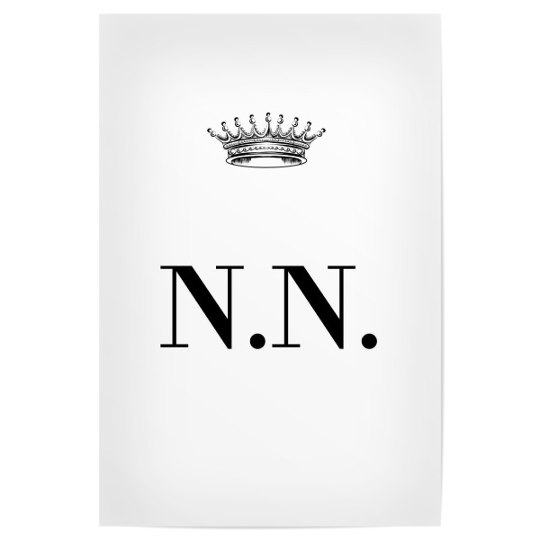 Poster "Queen NN" artboxONE - Schwarzweiß,Buchstaben