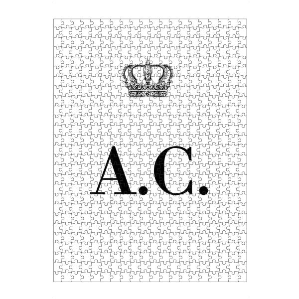 artboxONE Puzzle "King AC" artboxONE - Schwarzweiß,Buchstaben