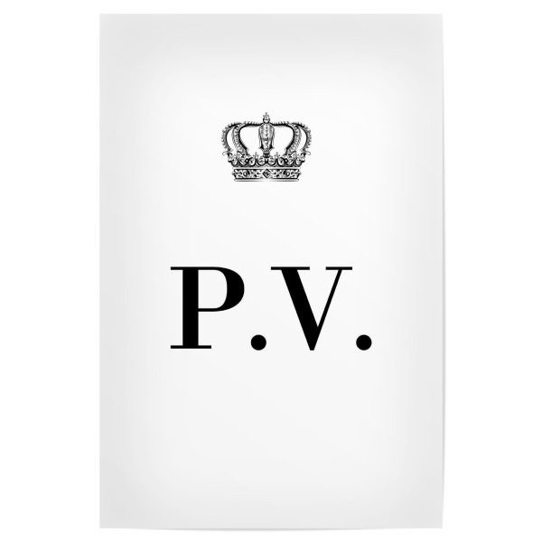 Poster 30x20 cm "King PV" artboxONE - Schwarzweiß,Buchstaben