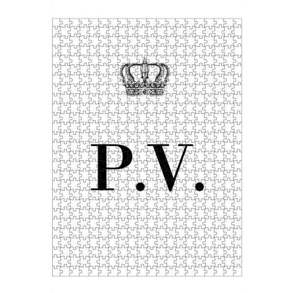 artboxONE Puzzle "King PV" artboxONE - Schwarzweiß,Buchstaben