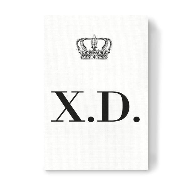 Leinwandbild "King XD" artboxONE - Schwarzweiß,Buchstaben