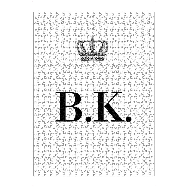 artboxONE Puzzle "King BK" artboxONE - Schwarzweiß,Buchstaben