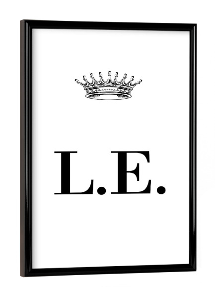 Poster mit schwarzem Rahmen "Queen LE" artboxONE - Schwarzweiß,Buchstaben
