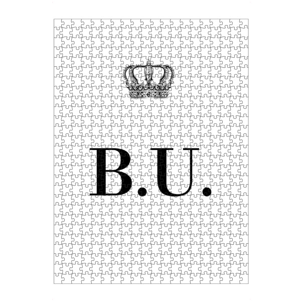 artboxONE Puzzle "King BU" artboxONE - Schwarzweiß,Buchstaben