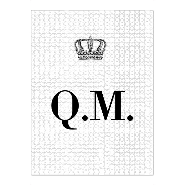 Puzzle Ravensburger "King QM" artboxONE - Schwarzweiß,Buchstaben